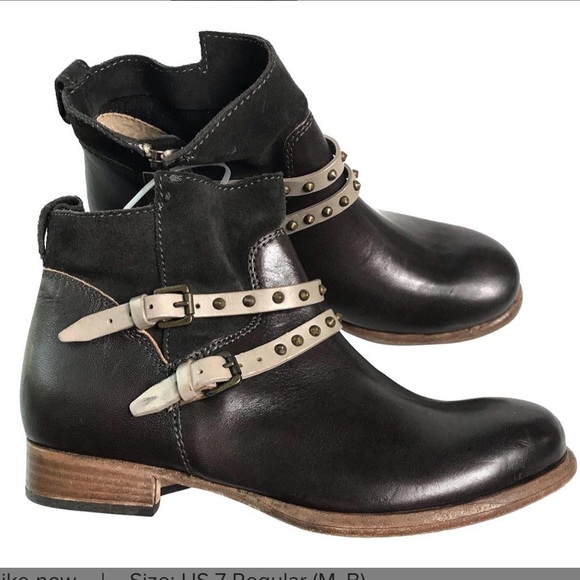 Alberto Fermani Suede and Keather Buckled Booties - Picture 12 of 12